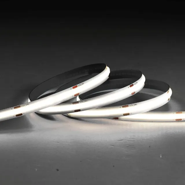 FITA COB LED 8MM 5M 8W/M 280LEDS/M IP20 IRC90 C/ ACESSORIOS 4000K AUTOVOLT
