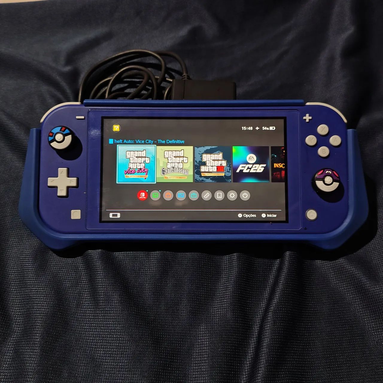 Nintendo switch lite com jogos + capa + case + protetor botões -- venda, troca e negócio 