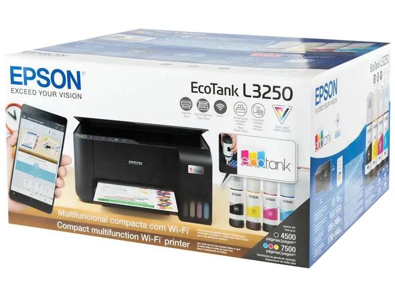 Impressora Epson EcoTank L3250 Wi-Fi(Produto novo/Lacrado/Com garantia de fábrica) - Foto 6