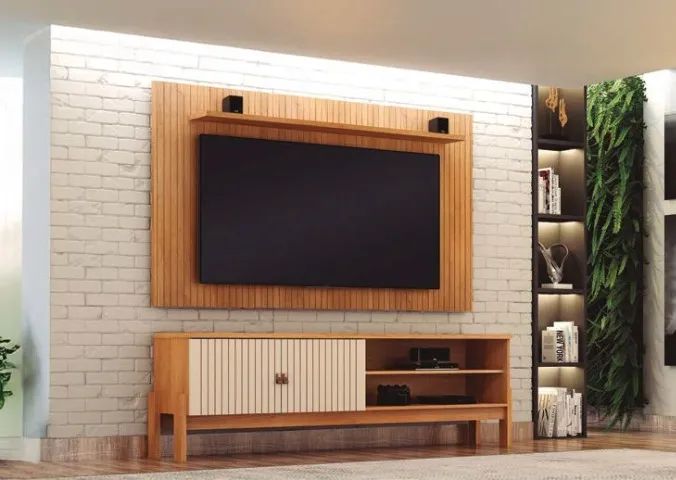 Painel Suspenso + Rack Bancada TV Até 55Polegadas 1.62M. Produto Novo Direto de Fábrica