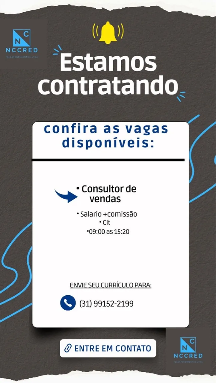 Vaga para consultor financeiro