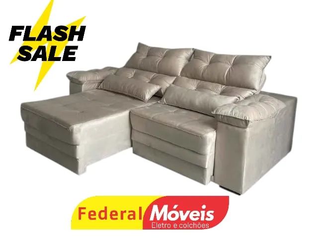 Sofá 2,00m Retrátil e Reclinável - Mega Promoção! - Foto 3