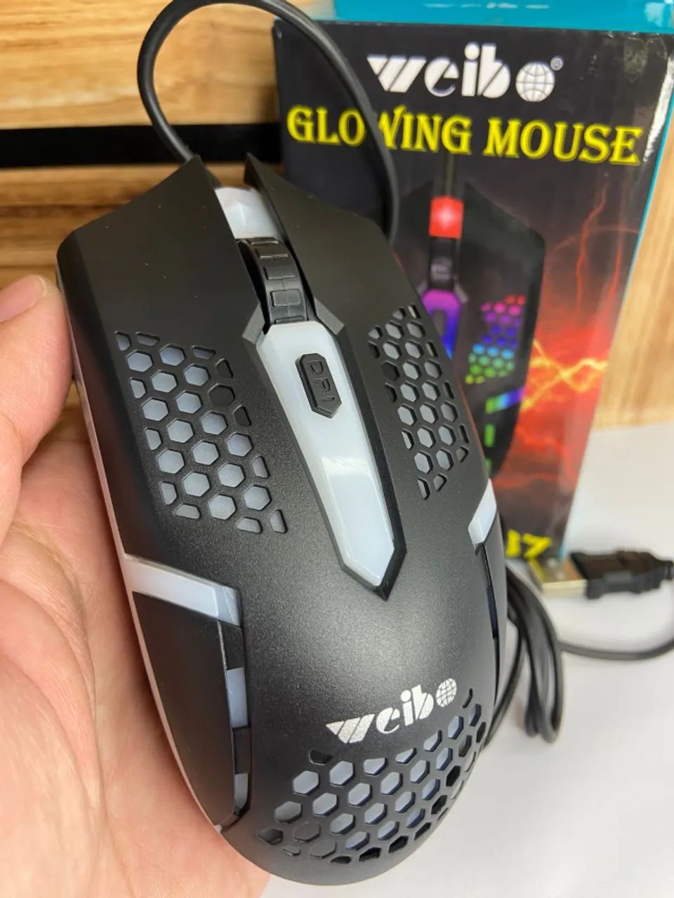 Mouse Gamer com Fio USB Led RGB Glowing M37 Cibo