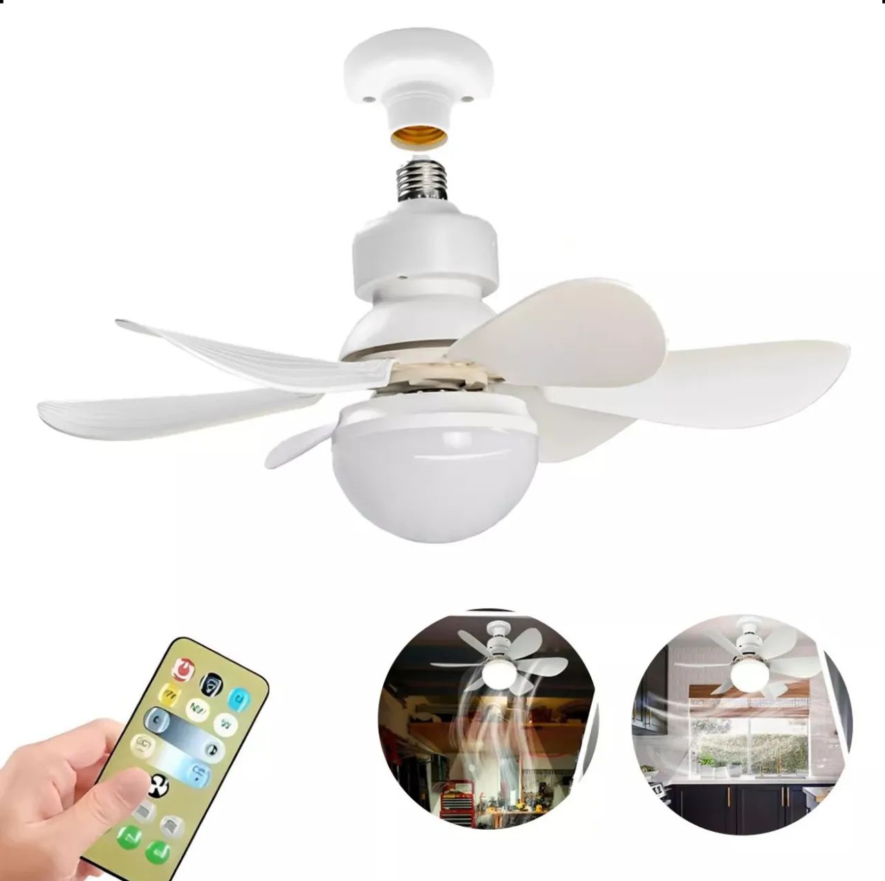 Ventilador de Teto com Lâmpadas LED - Iluminação e Ventilação em um só produto! - Foto 3