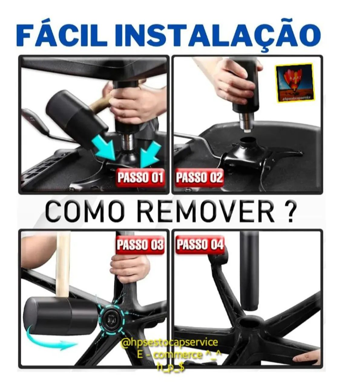 Pistão Cadeira de Escritório... - Foto 5