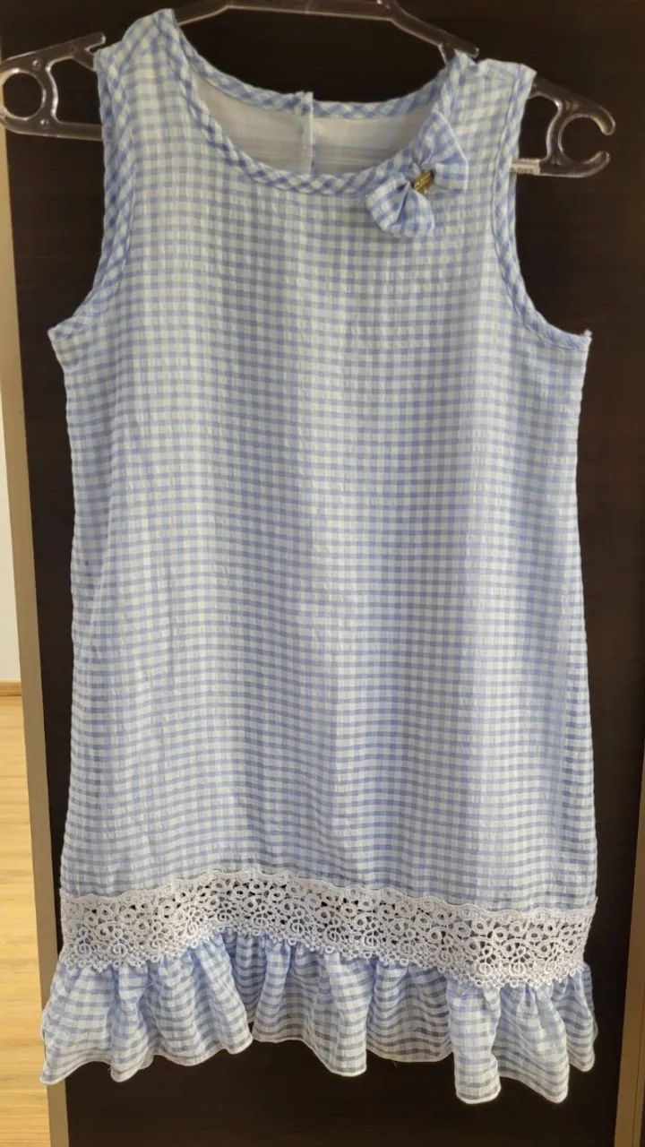 Vestido xadrez Tamanho 4