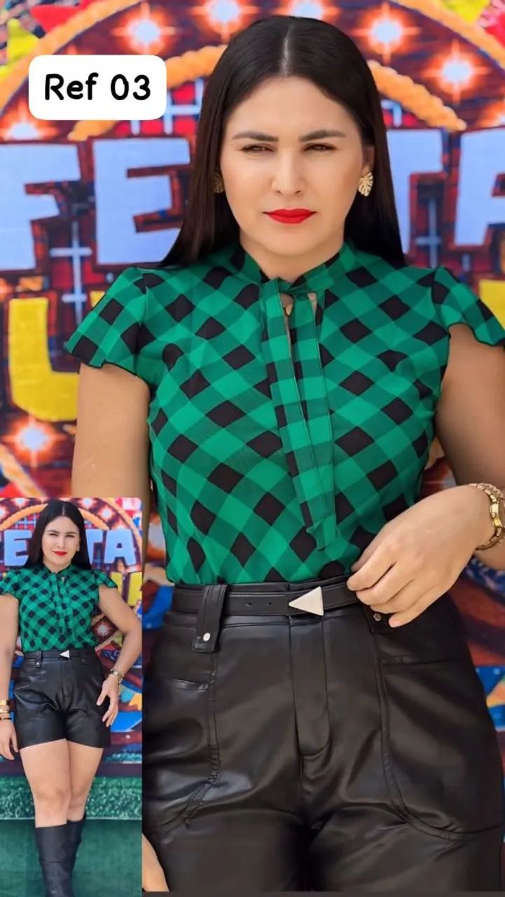 Camisa xadrez feminina - Foto 2