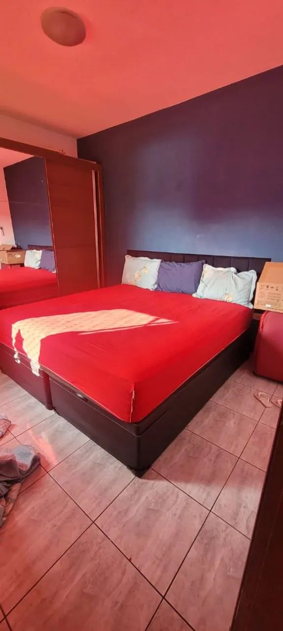 Cama Box Casal Vermelha