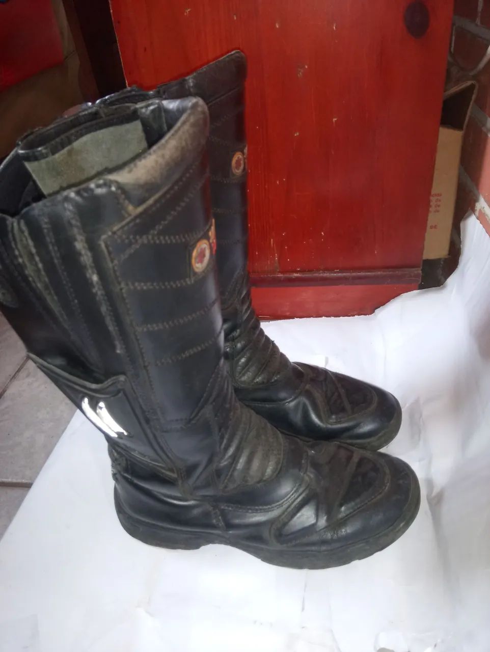 Botas motoqueiro cano longo n°41OFERTÃO*  - Foto 3