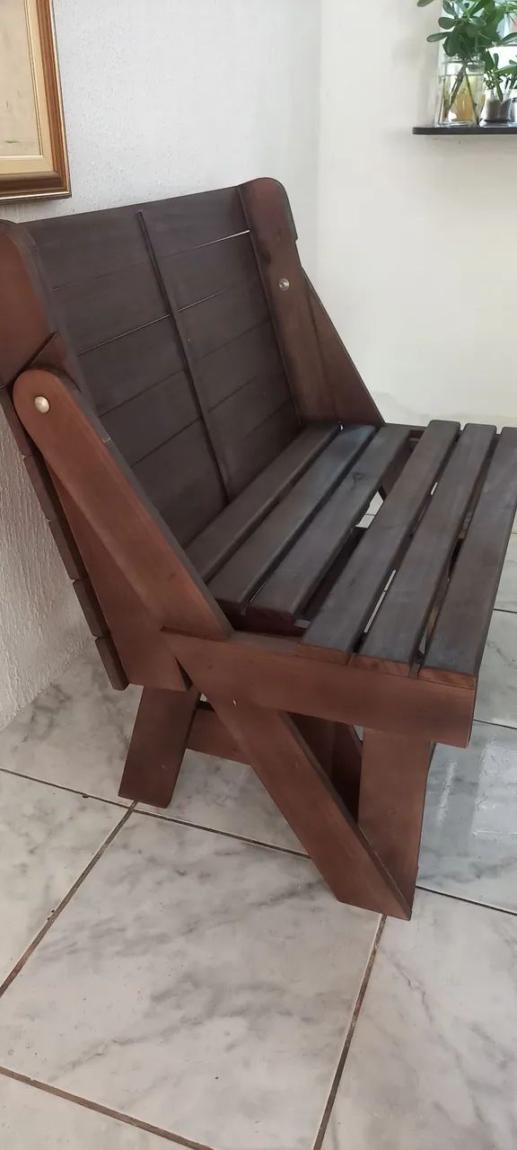 Banco Mesa de Madeira pinus. Até 12x . - Foto 4