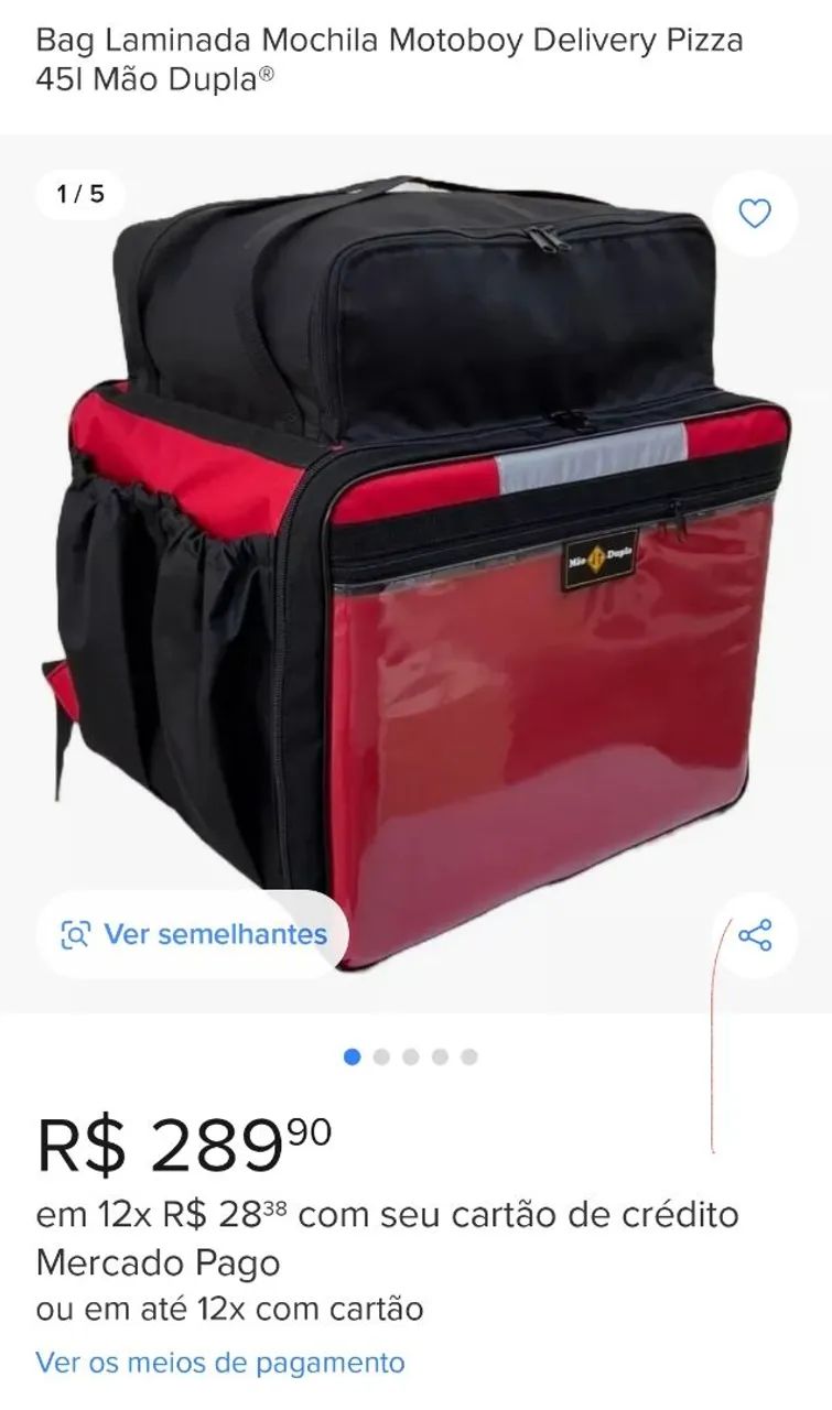 Mochila Motoboy Delivery Pizza 45 Litros - Foto 2