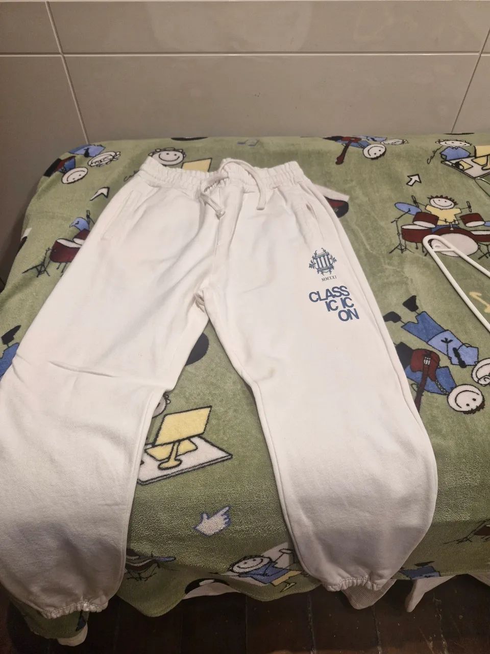 Calça de Moletom Branca CLASSIC ICON