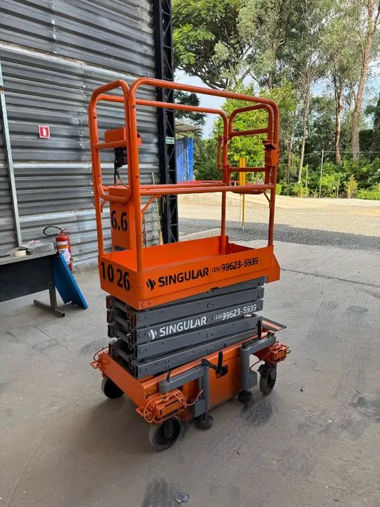 Plataforma Elevatória tesoura de empurrar nano 6.6 metros com garantia 