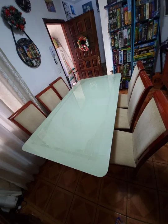 Mesa Tampo Vidro Móveis Campo Largo - Foto 4