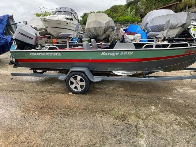 Lancha 16 pés com motor 40 hp