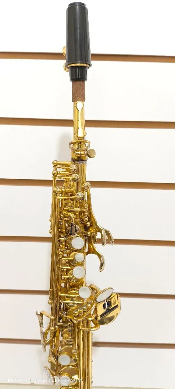 Sax soprano marca M E revisado dourado  - Foto 3