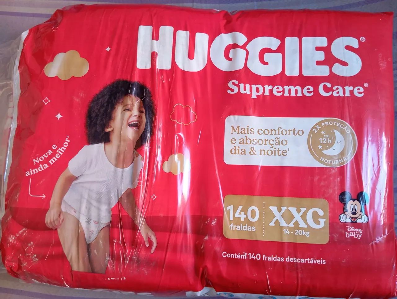 Fraldas Huggies Supreme Care XXG 140 unidades