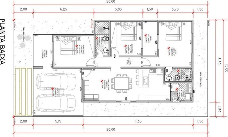 Planta baixa - Desenho técnico - Foto 2