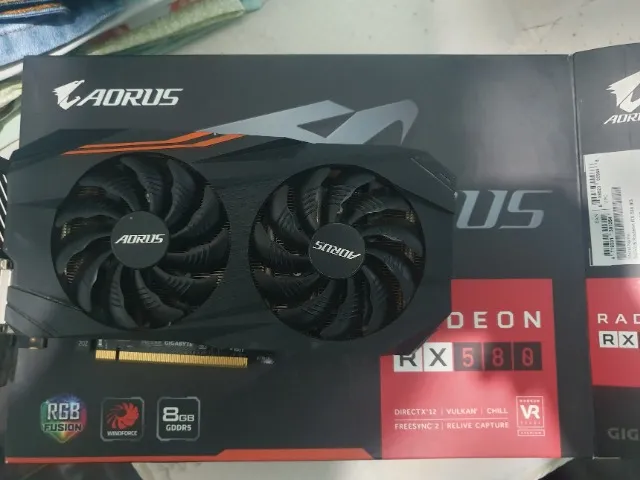 Placa de vídeo RX 580 8gb Aorus Gigabyte usada oportunidade SEM PAPO DE LISO