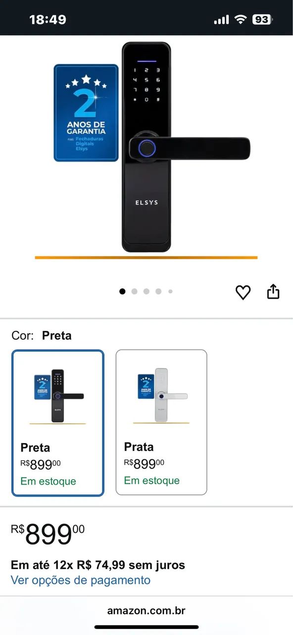 Fechadura eletrônica 