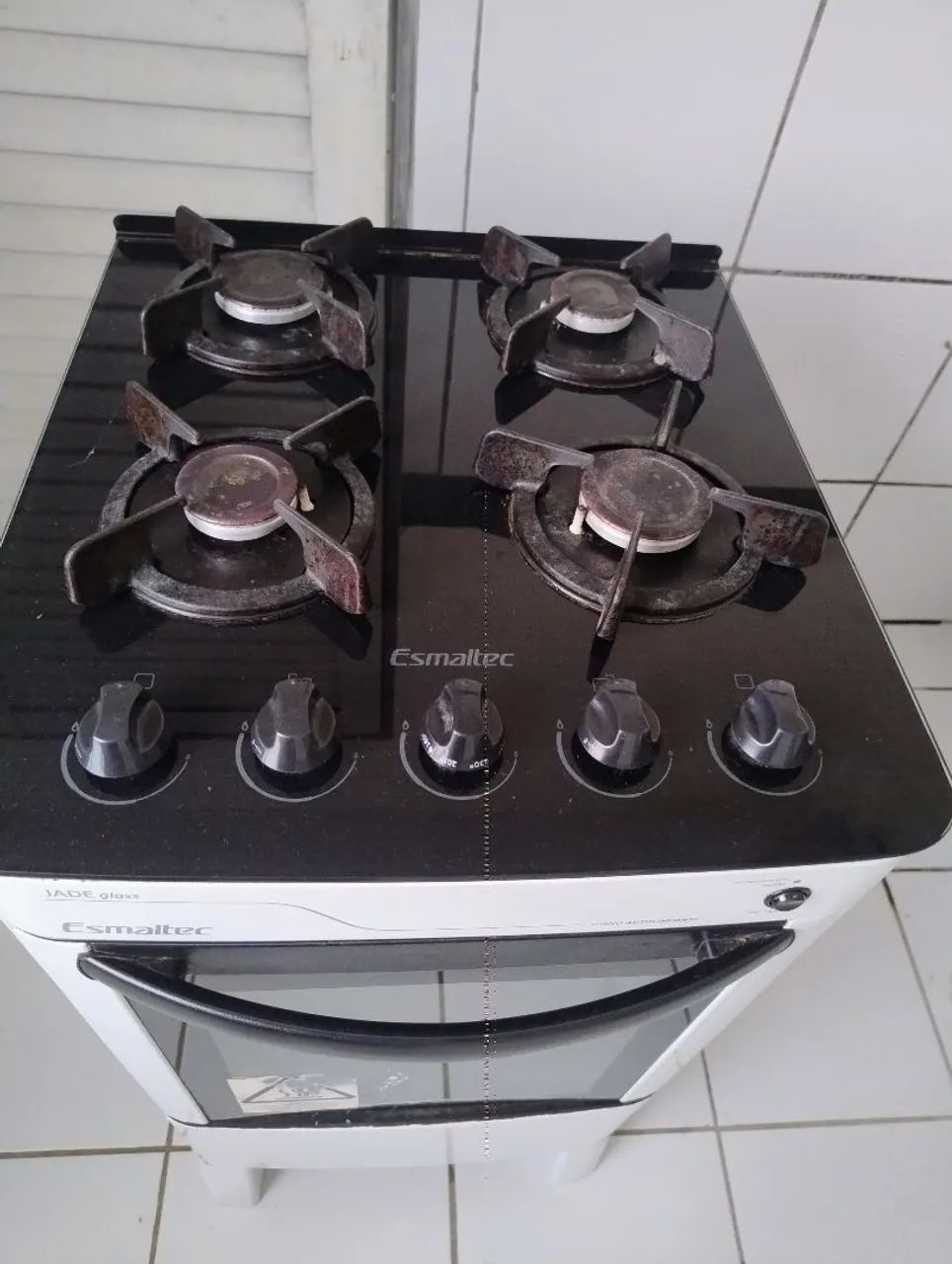 Fogão a Gás Esmaltec Jade Glass 4 Bocas