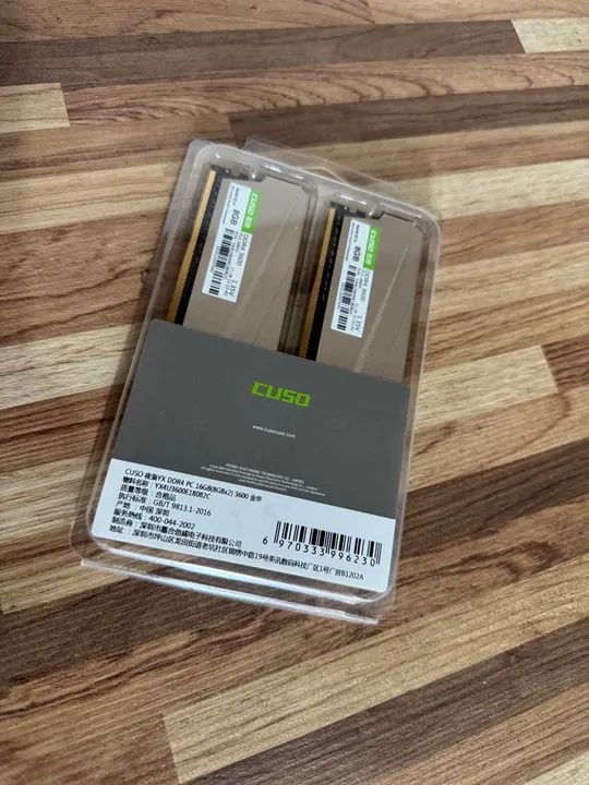 [NOVA] Memória RAM 16GB (2x8GB) 3600Mhz Cuso 