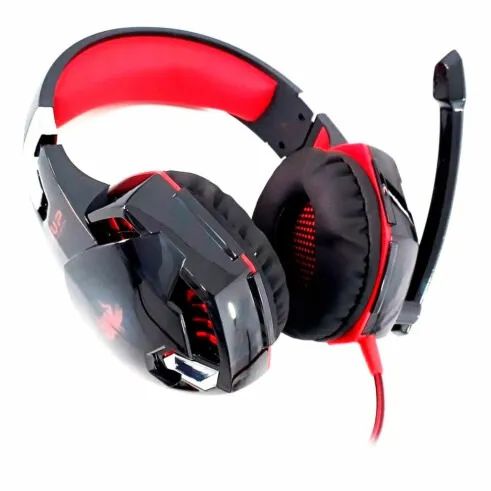 Headset Gamer Knup KP-455A Red Led Vermelho 7.1 P3 + Adaptador P2 - WZetta - Foto 2