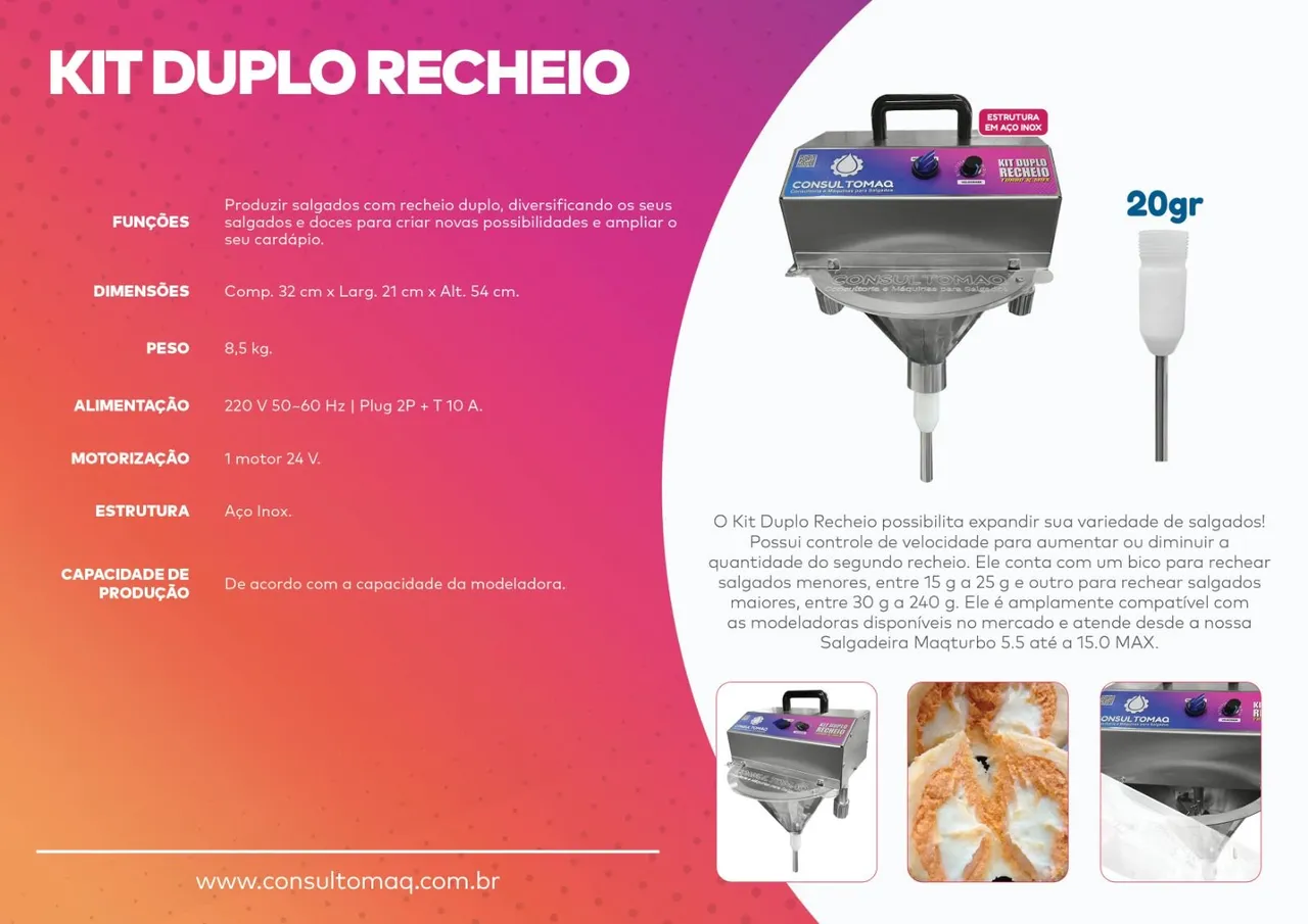 Kit Duplo Recheio - Expanda sua variedade de salgados!