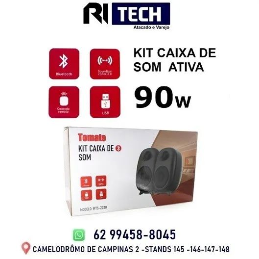 Kit Caixa Som Soundbar Bluetooth 90w Tomate MTS-2028
