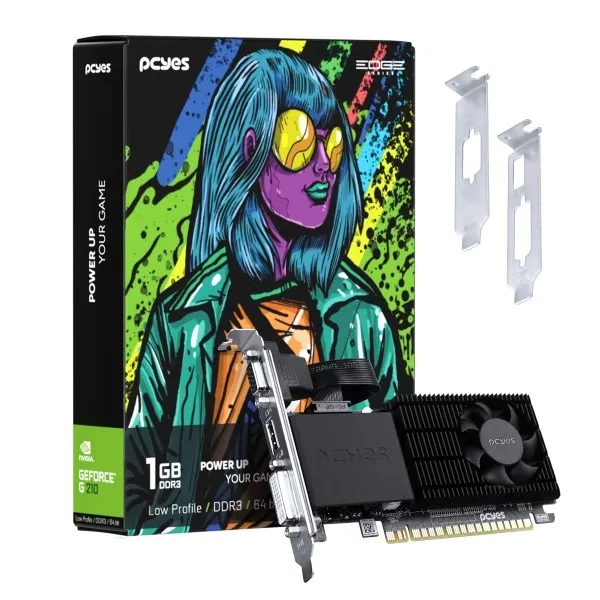 Placa de Vídeo Nvidia Geforce G 210 1GB DDR3 Pcyes 64 Bits 1 Ano de Garantia - WZetta