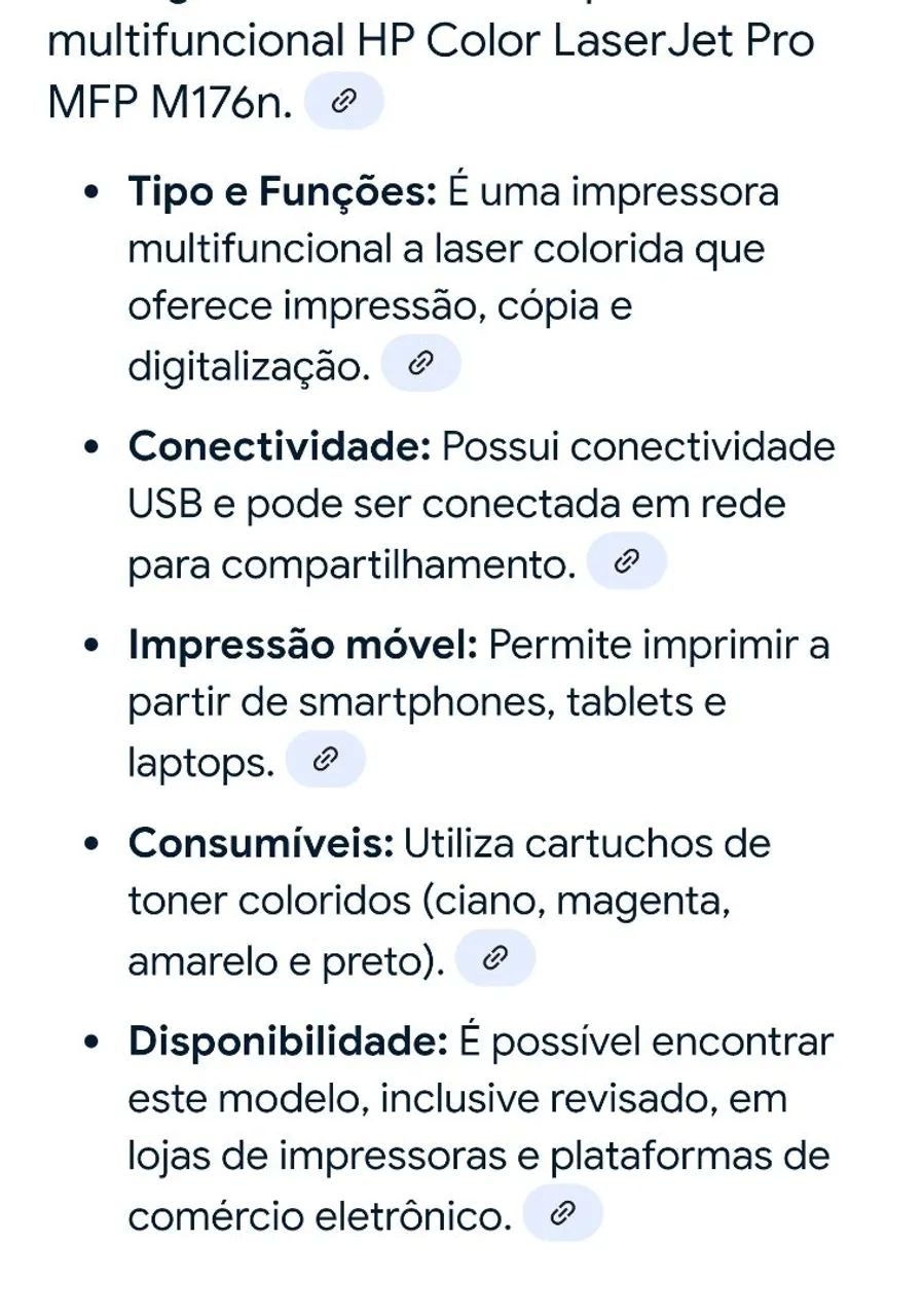 Multifuncional HP Laserjet Pro M176N color  - Foto 2