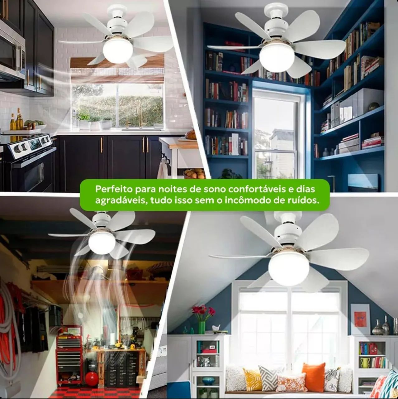 Ventilador de Teto com Lâmpadas LED - Iluminação e Ventilação em um só produto! - Foto 6