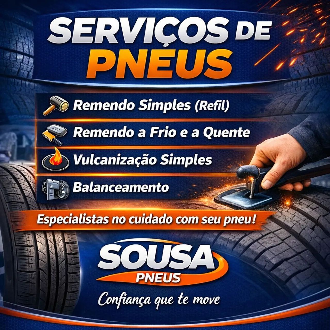 SOUSA PNEUS - Pneus meia vida e REMOLD  - Foto 4