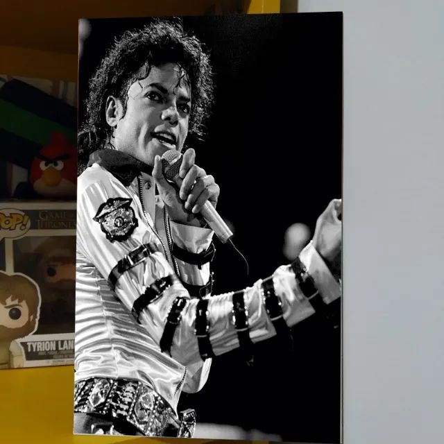 Decoração Michael Jackson, The King of Pop quadros placa decorativa parede casa - Foto 3