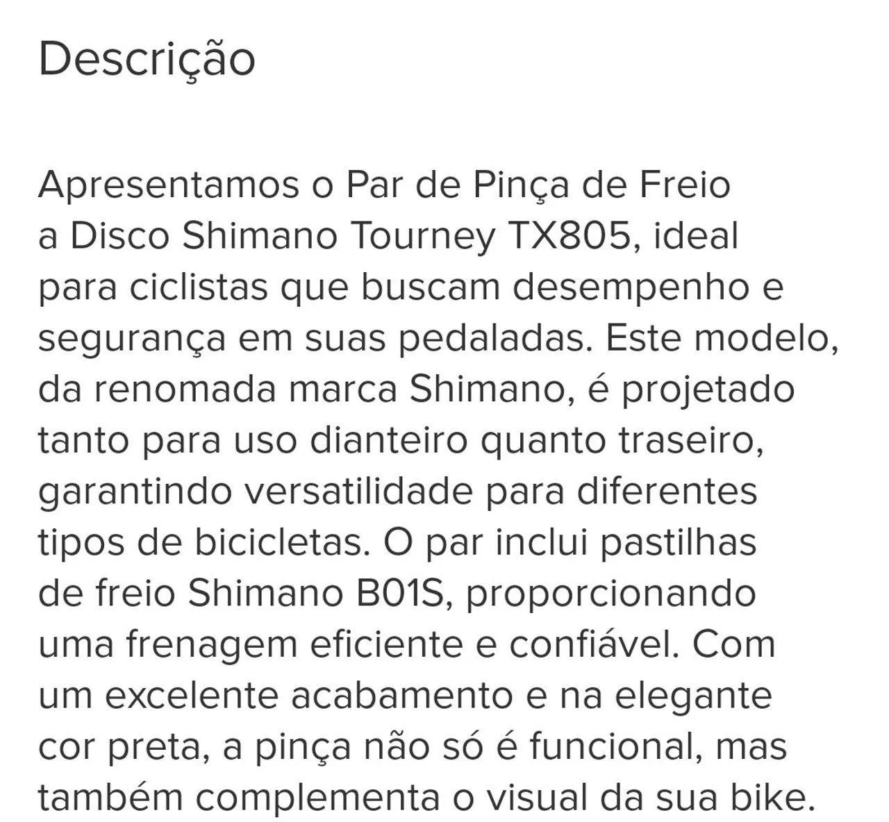 Freio Shimano Tourney TX - Foto 2
