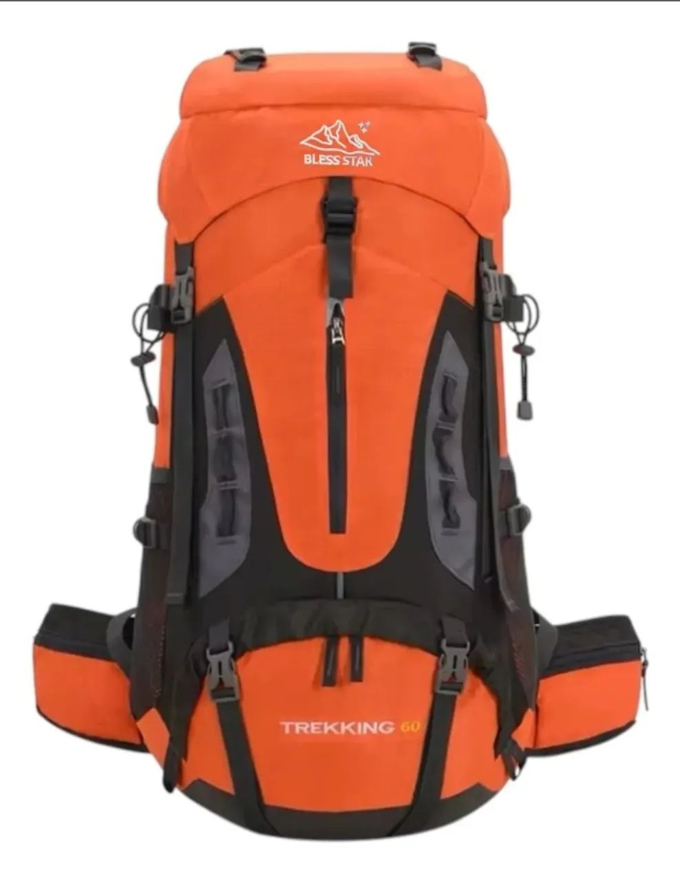 Mochila Trilha Camping 60 Litros Laranja