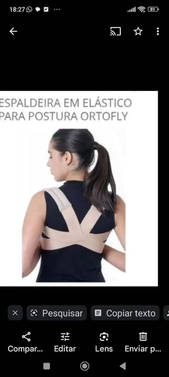 Espaldeira em Elástico para Postura Ortofly