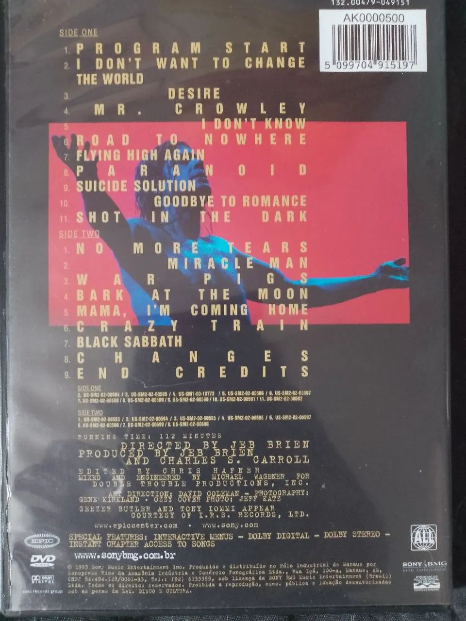DVD Ozzy Osbourne - Live & Loudscs dupla camada - CDs, DVDs etc