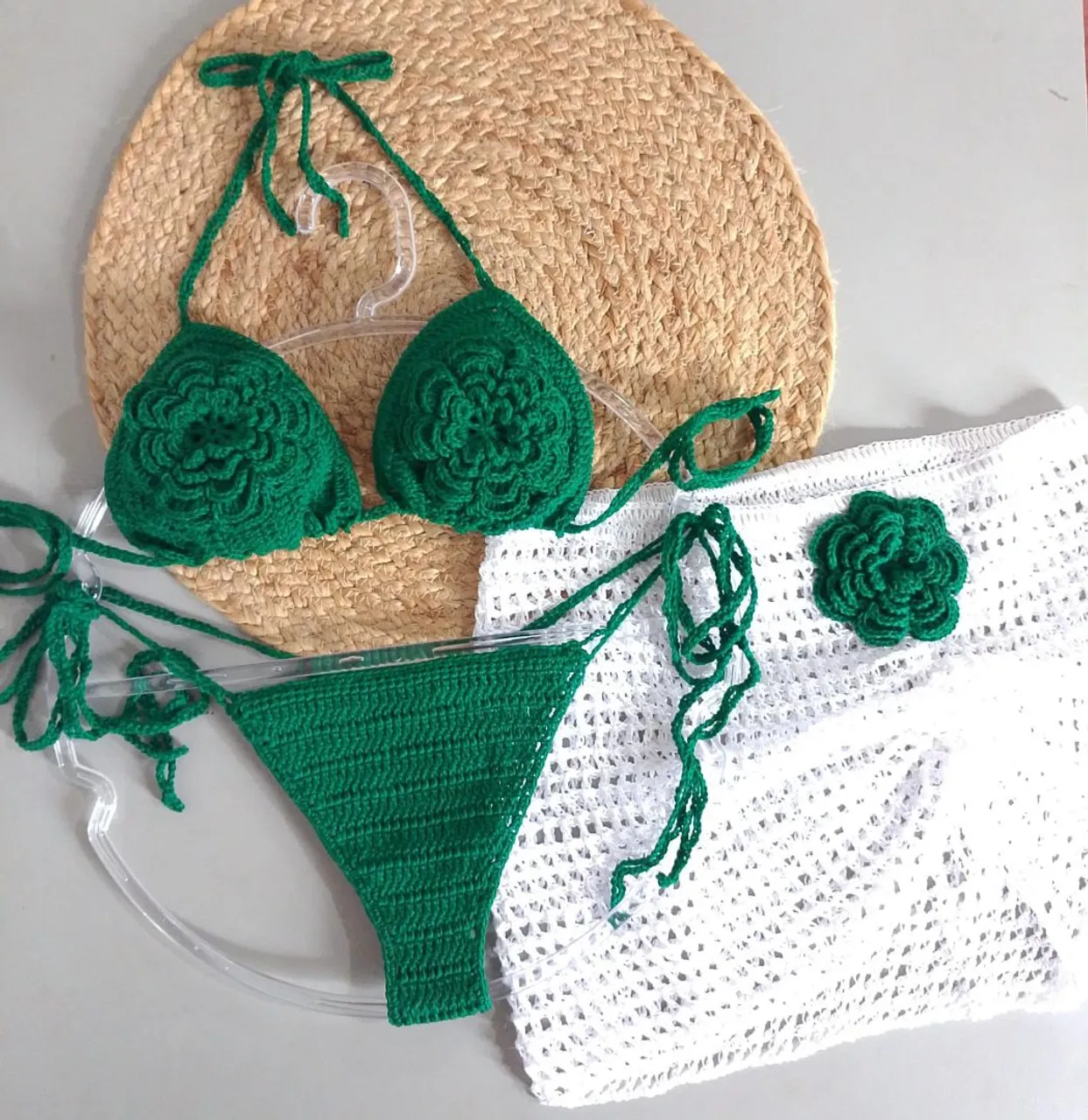 Biquíni Crochê Verde - Novo