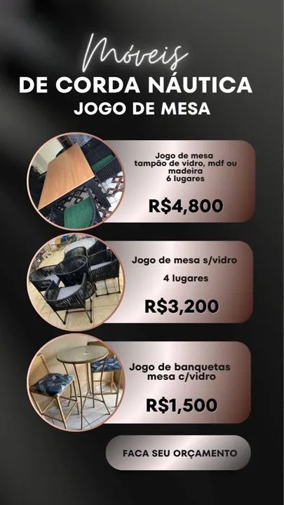 Móveis de corda náutica e fibra sintética - Foto 4