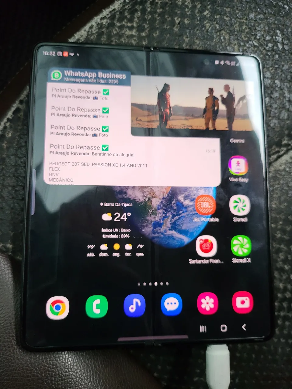 Samsung z fold 3 256gb com cabo flex ruim e não dá pra usar sem trocar