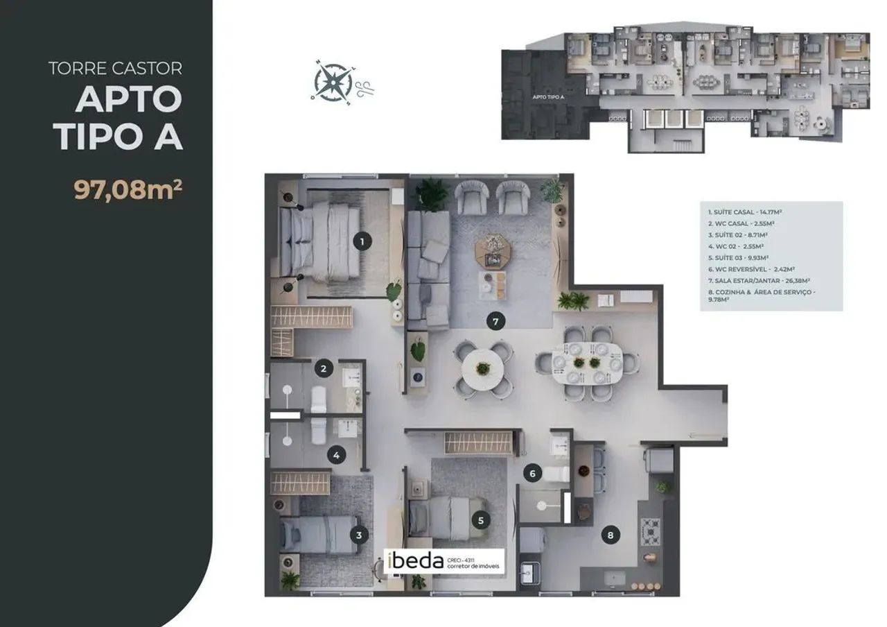 Apartamento com 3 quartos à venda em Natal - Foto 3