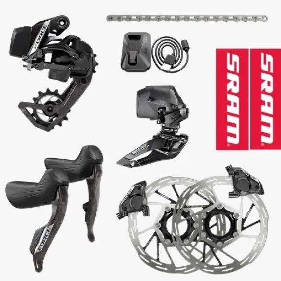 Grupo SRAM Force AXS E1 Flat Mount, Rotor Paceline A2 160mm