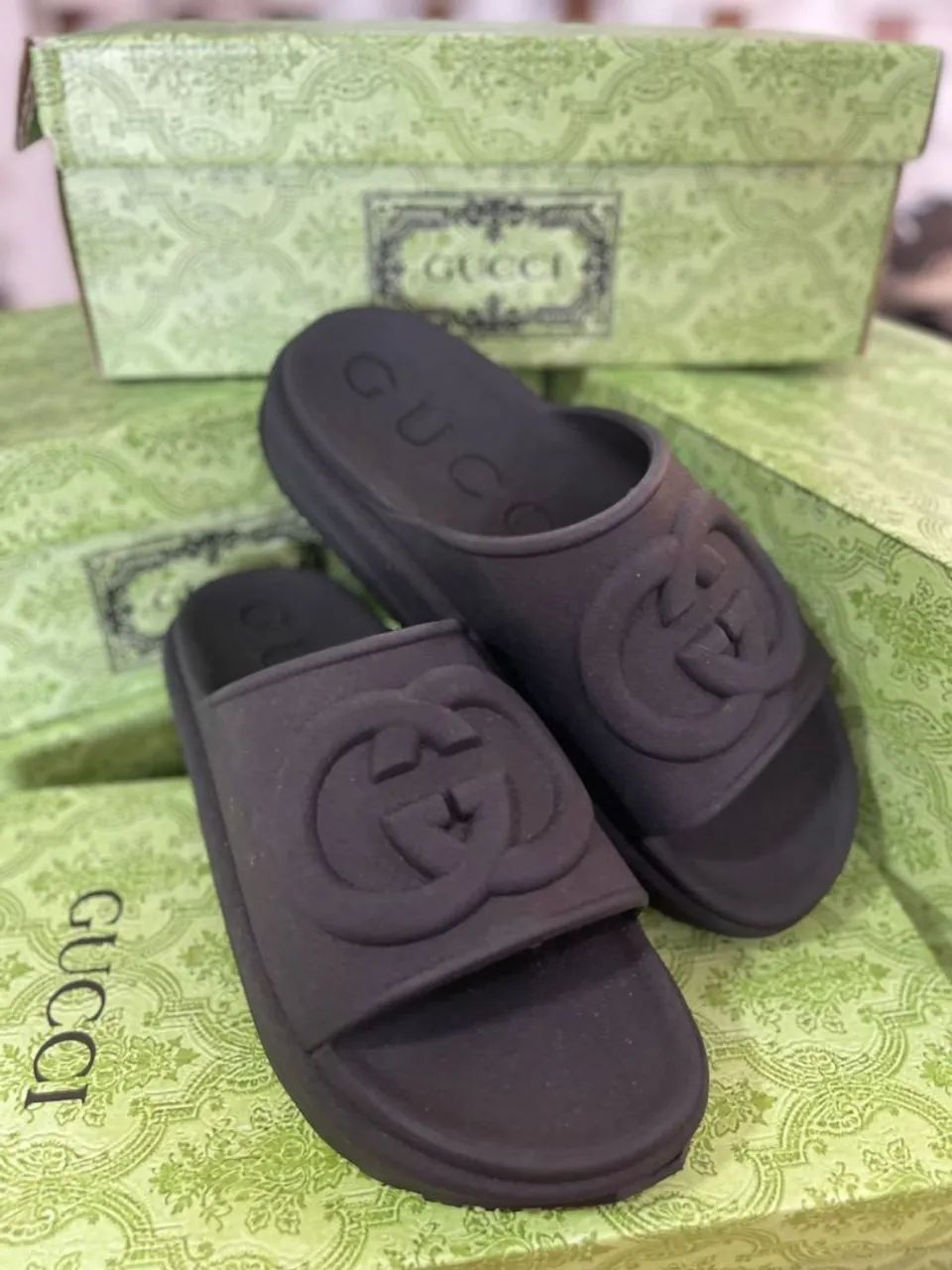 Chinelo Gucci Rosa - Foto 2