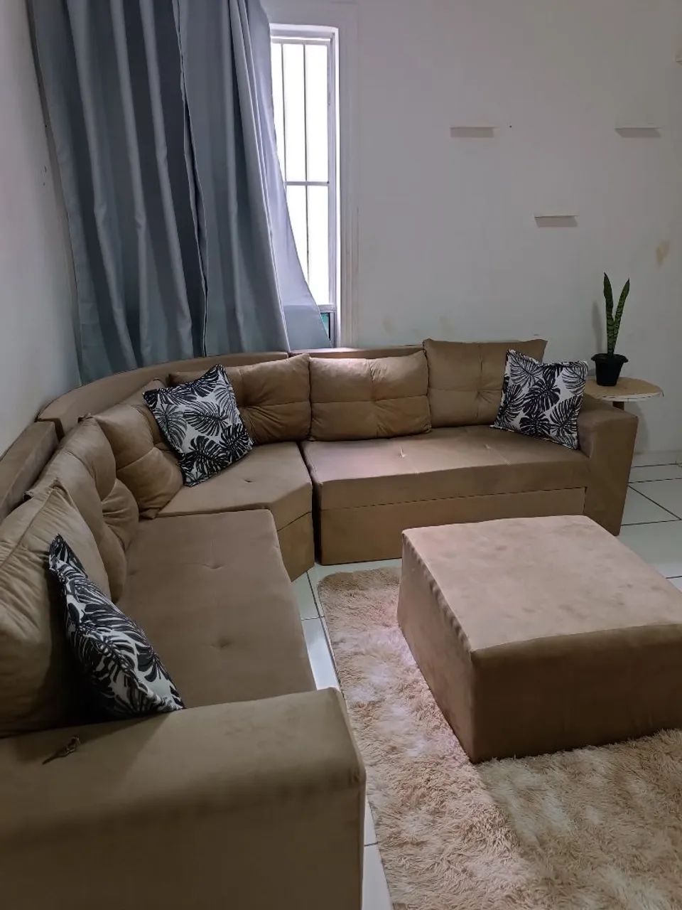 VENDE-SE SOFÁ DE CANTO: Um mês de comprado. - Foto 5