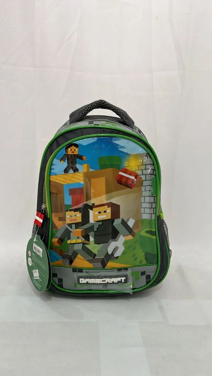 Mochila infantil de costas pequena creche Gamecraft