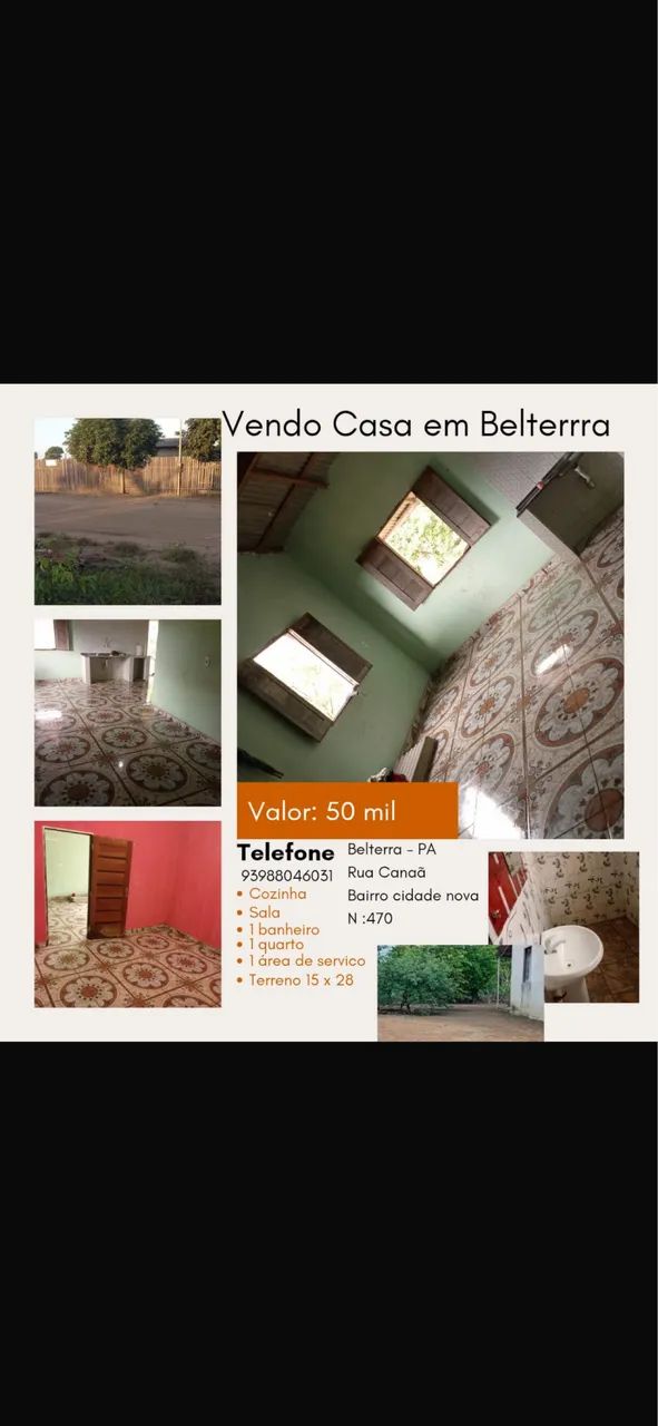 Vendo  duas casa em Belterra 