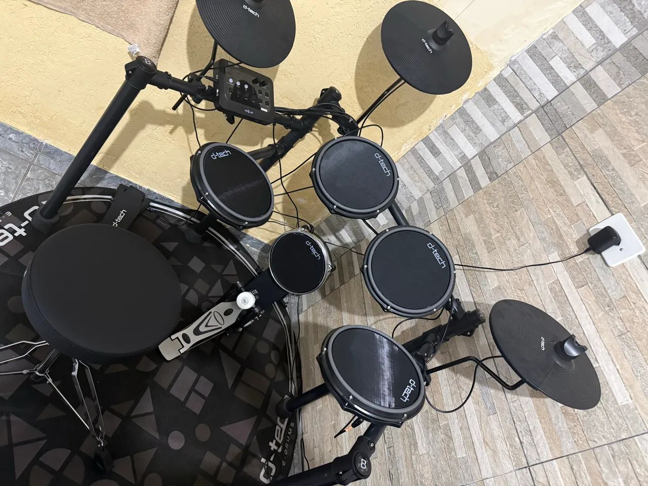 Bateria Eletrônica D-tech Nexus Caixa E Tons Mesh Dual Zone Cor Preto - Foto 2