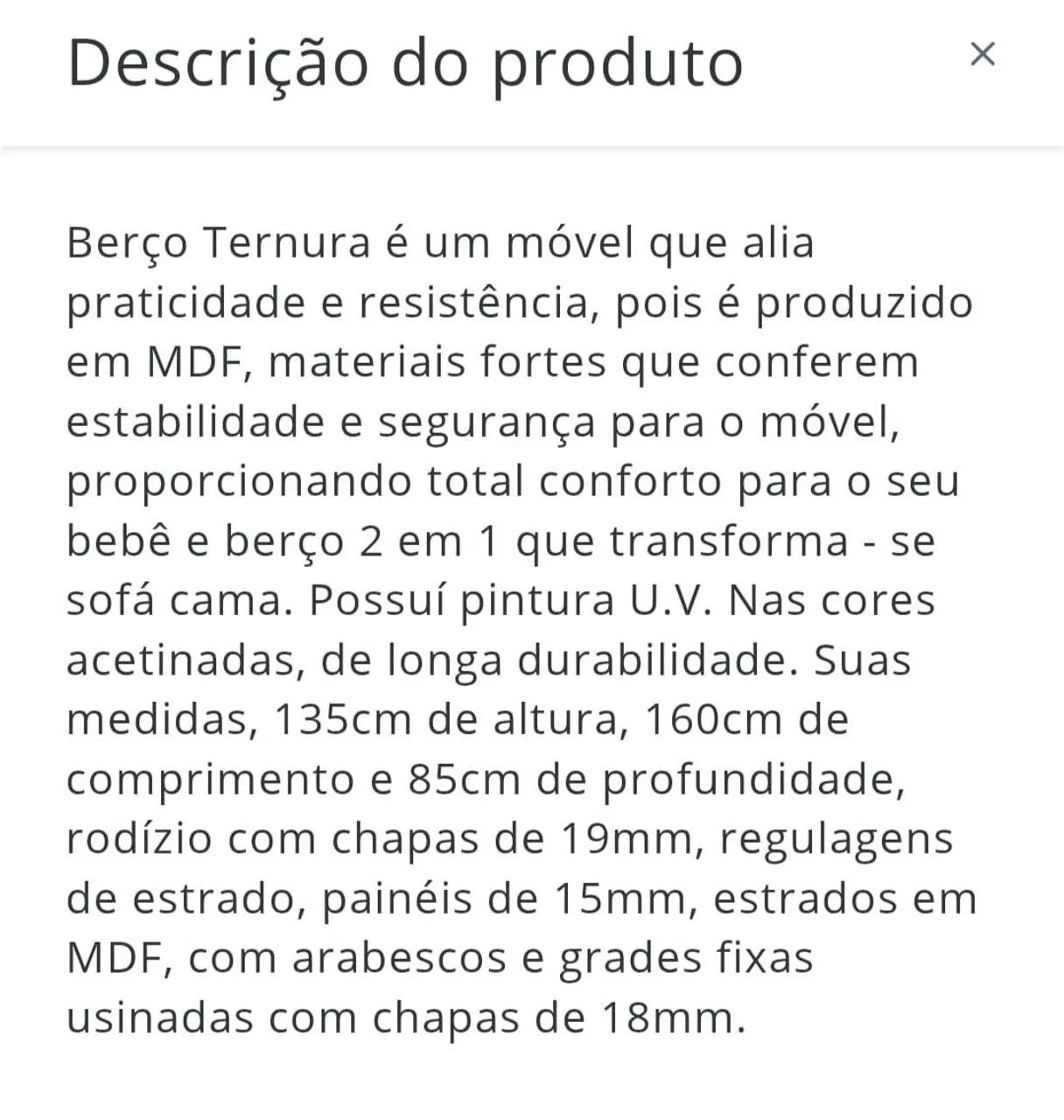 Berço Multifuncional Ternura  - Foto 3