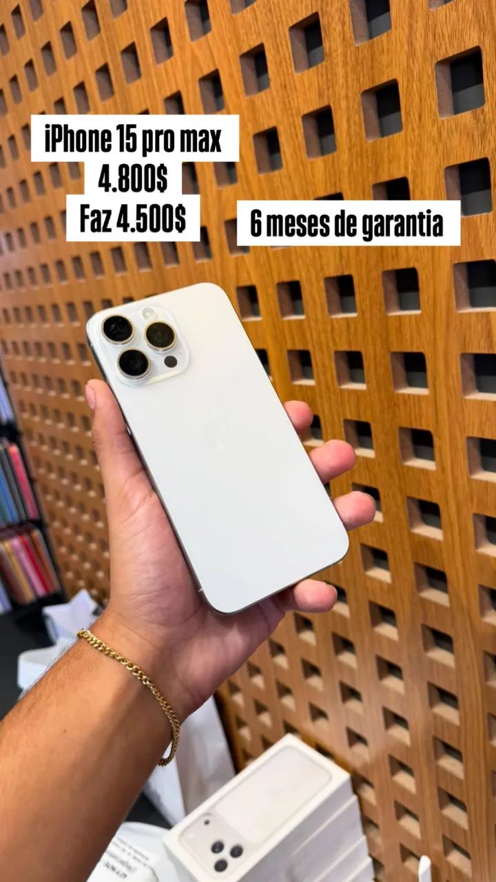 iPhone 15 pro max seminovo 6 meses de garantia 
